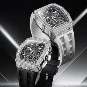 Crystal Bezel Tonneau Sport Watch
