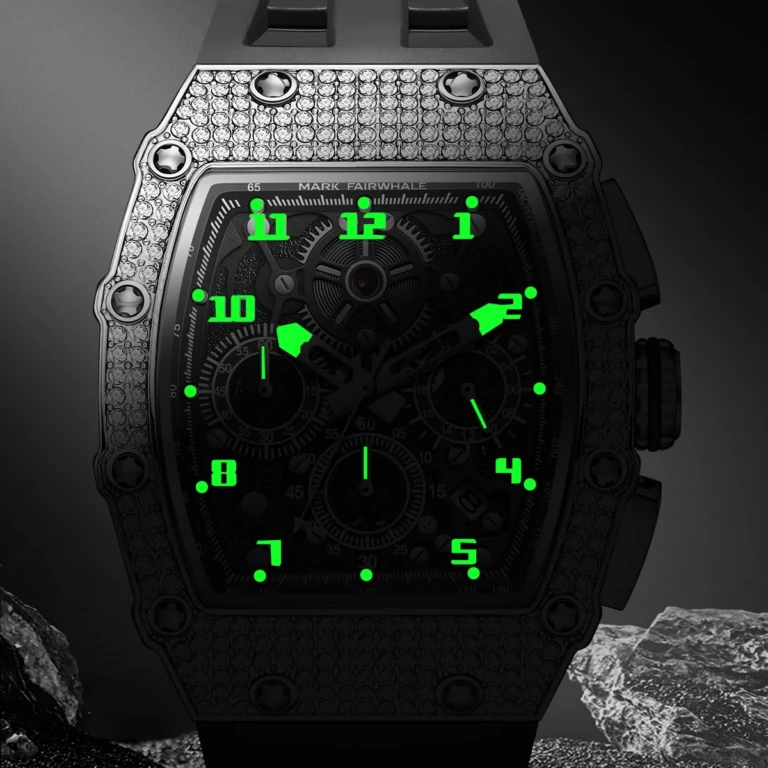 Crystal Bezel Tonneau Sport Watch