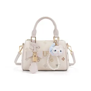 Cartoon Print Mini Handbag with Crossbody Strap