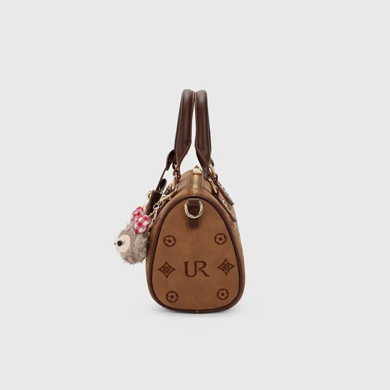 Cartoon Print Mini Handbag with Crossbody Strap