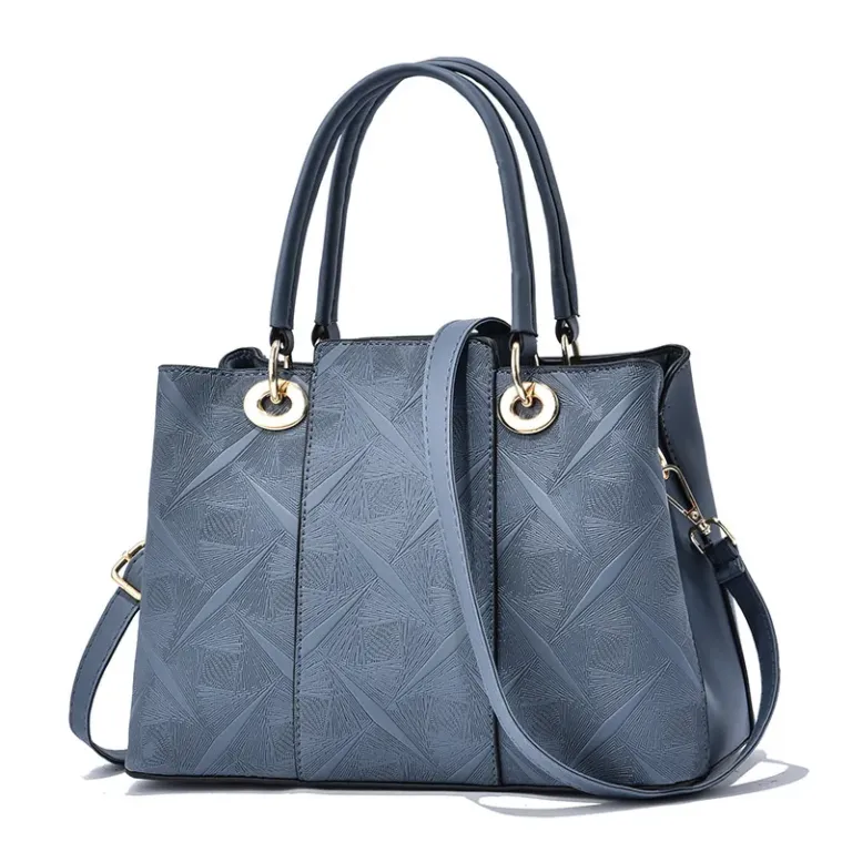 Embossed Large Capacity Tote Bag with Shoulder Strap