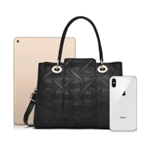 Embossed Large Capacity Tote Bag with Shoulder Strap