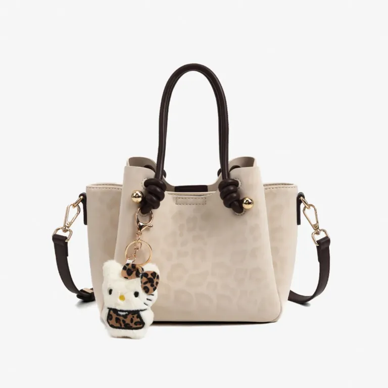 Leopard Print Commuter Shoulder Bag with Crossbody Strap