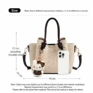Leopard Print Commuter Shoulder Bag with Crossbody Strap