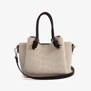 Leopard Print Commuter Shoulder Bag with Crossbody Strap
