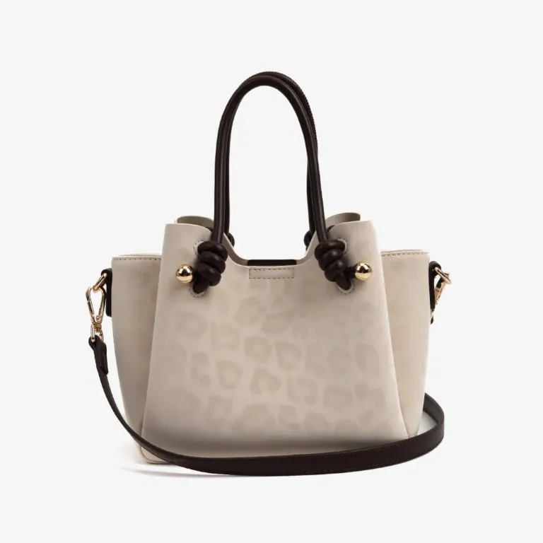 Leopard Print Commuter Shoulder Bag with Crossbody Strap