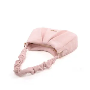 Pink Ruched Cloud Shoulder Bag for Summer Outfits