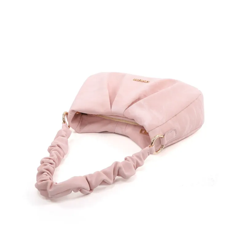 Pink Ruched Cloud Shoulder Bag for Summer Outfits