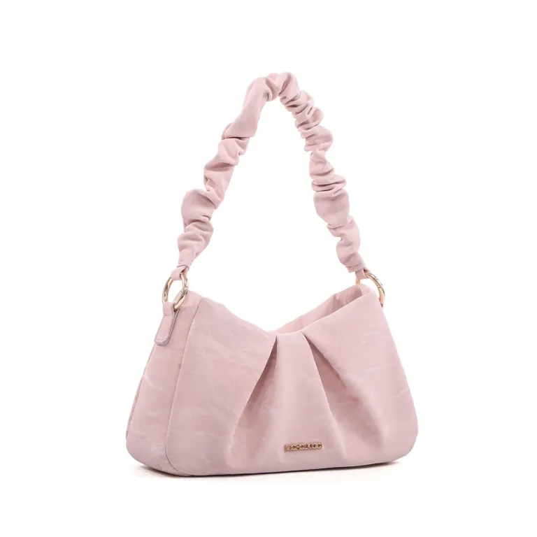 Pink Ruched Cloud Shoulder Bag for Summer Outfits