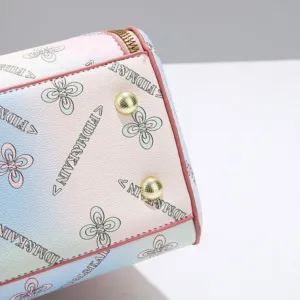 Printed Large Capacity Tote Bag with Shoulder Strap