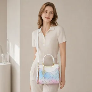 Printed Large Capacity Tote Bag with Shoulder Strap