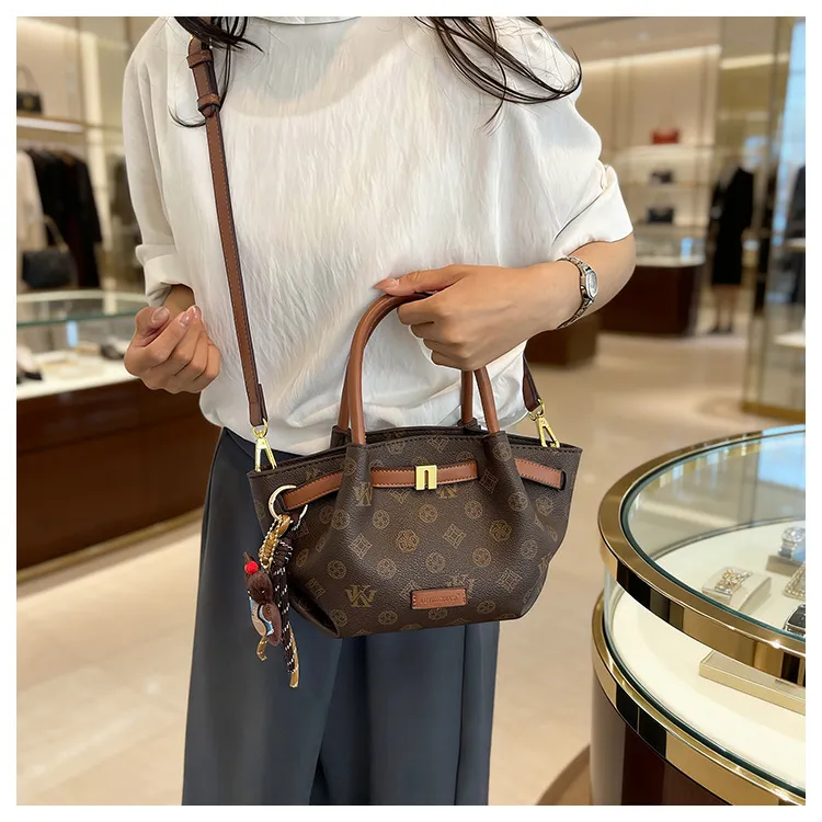 Printed Mini Tote Bag with Detachable Shoulder Strap