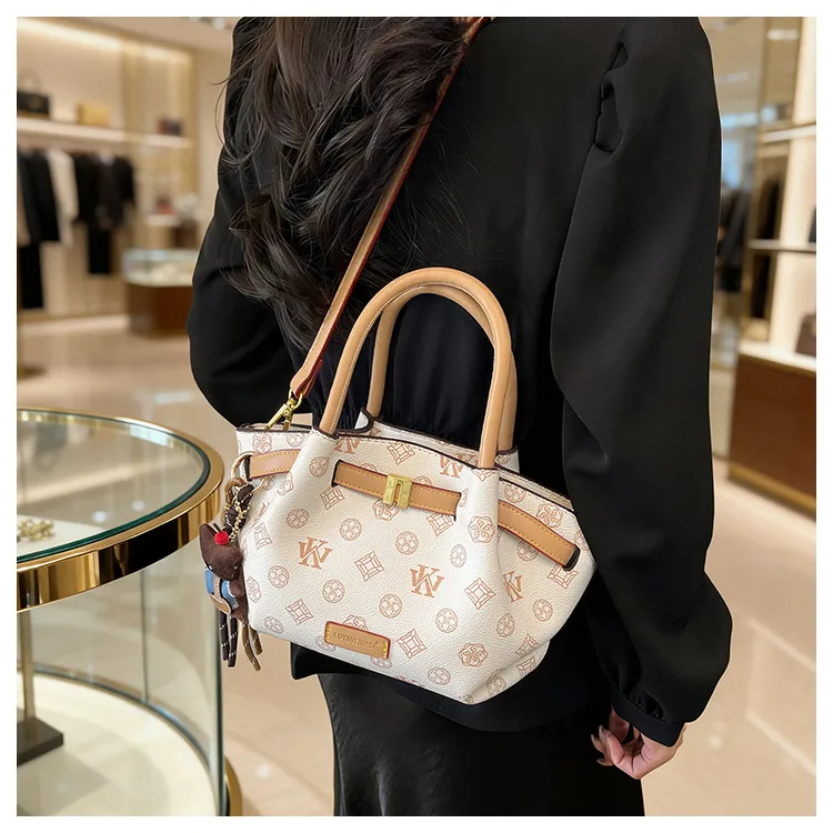 Printed Mini Tote Bag with Detachable Shoulder Strap