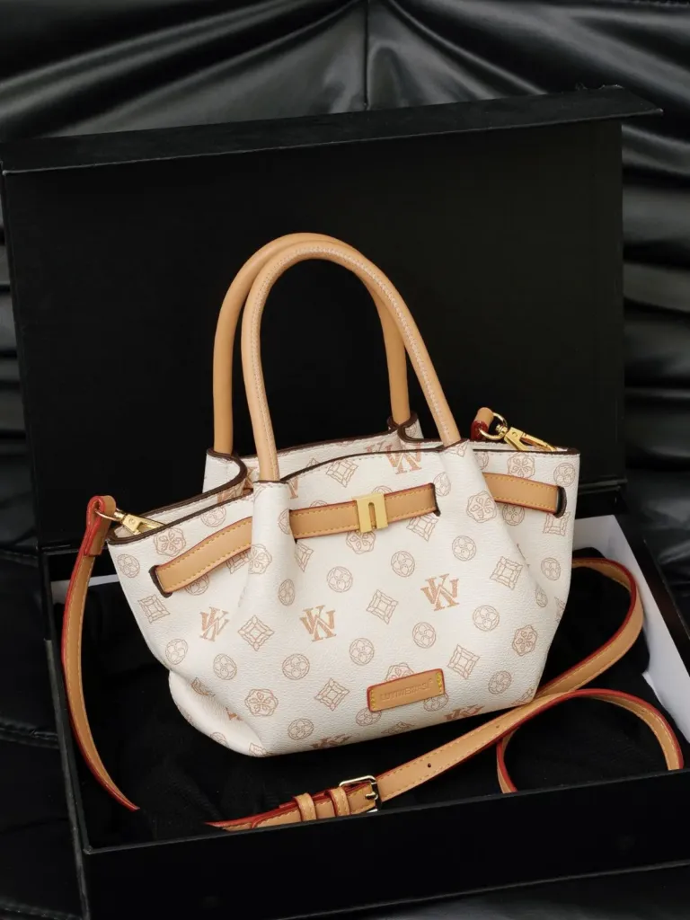 Printed Mini Tote Bag with Detachable Shoulder Strap