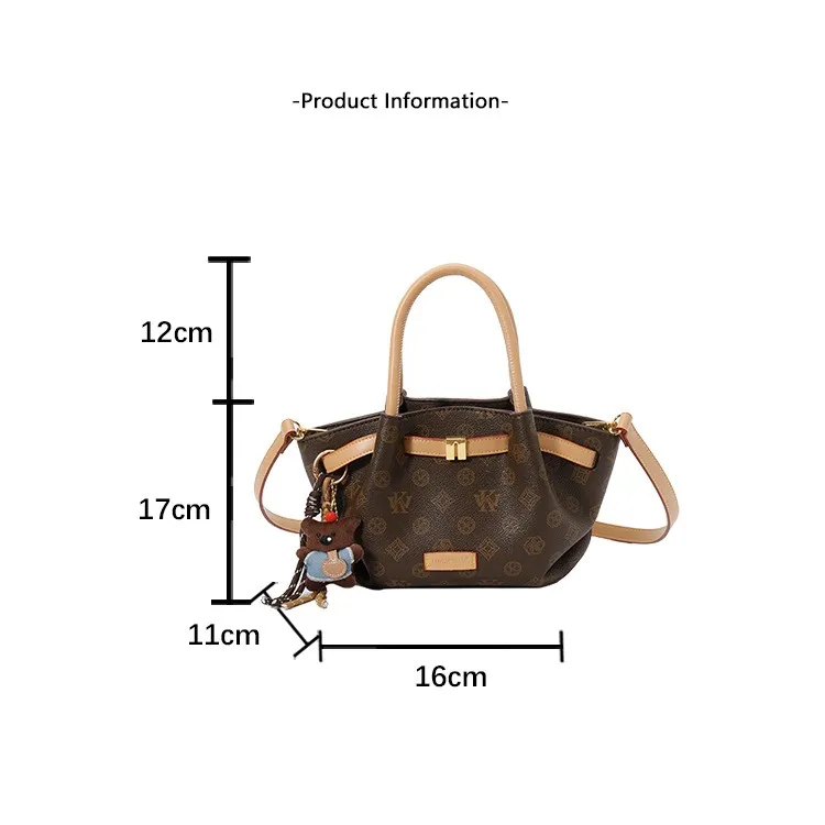 Printed Mini Tote Bag with Detachable Shoulder Strap