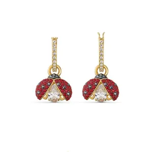 Red Ladybug Jewelry Set with Necklace Bracelet Earrings and Bangle Earrings