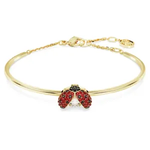 Red Ladybug Jewelry Set with Necklace Bracelet Earrings and Bangle bracelet