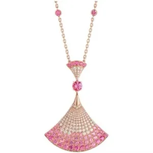 Rose Gold Tone Fan Jewelry Set