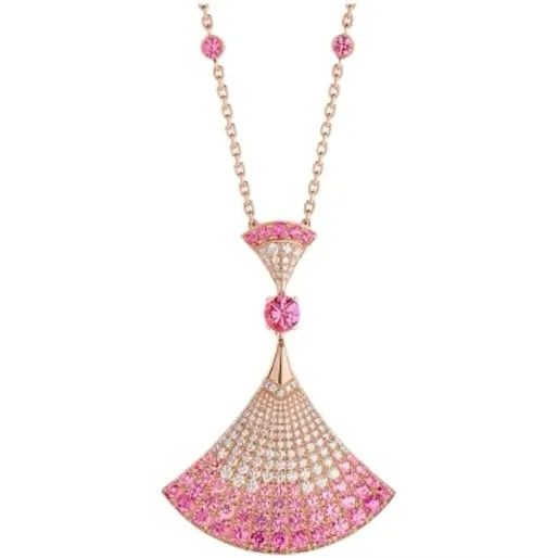 Rose Gold Tone Fan Jewelry Set