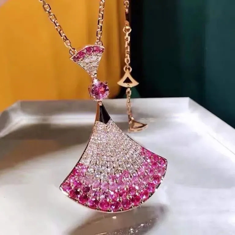 Rose Gold Tone Fan Jewelry Set