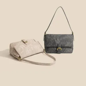 Vintage Textured Tote Shoulder Bag for Everyday Commutes