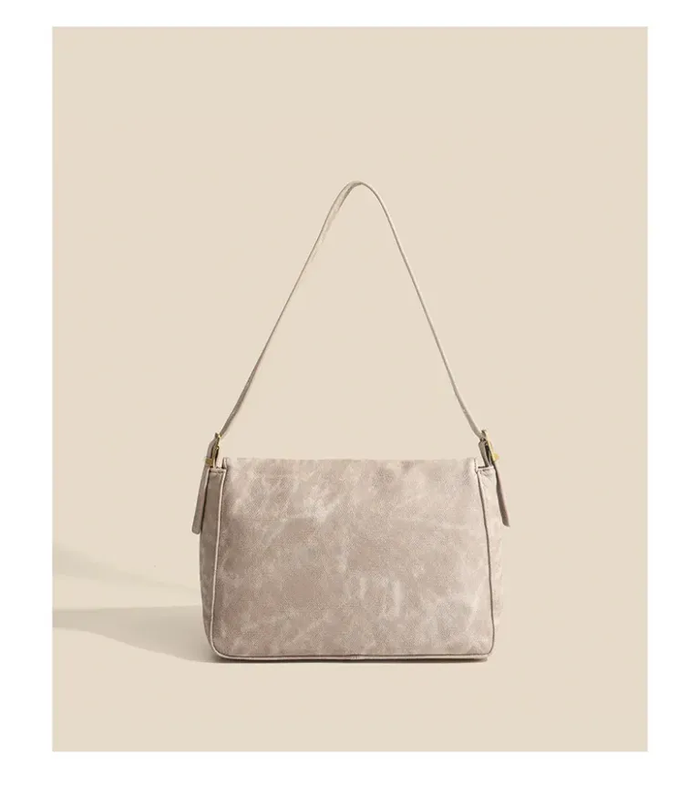 Vintage Textured Tote Shoulder Bag for Everyday Commutes