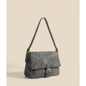 Vintage Textured Tote Shoulder Bag for Everyday Commutes
